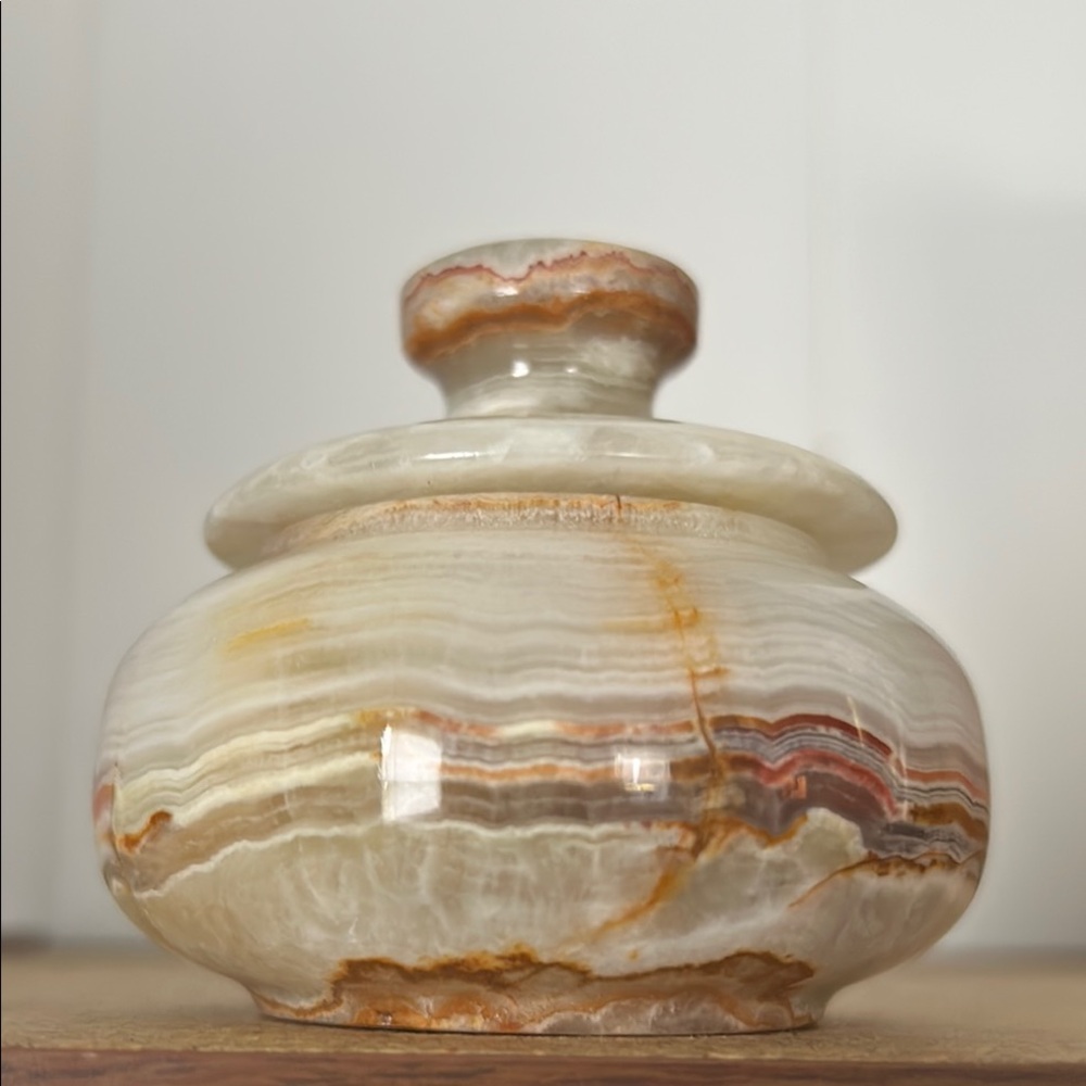 🍂Elegant Onyx Stone Jar with Lid - Picture 1 of 7